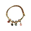 A new style of fashionable crystal bracelet featuring colorful woven crystal sand gold Item Picture